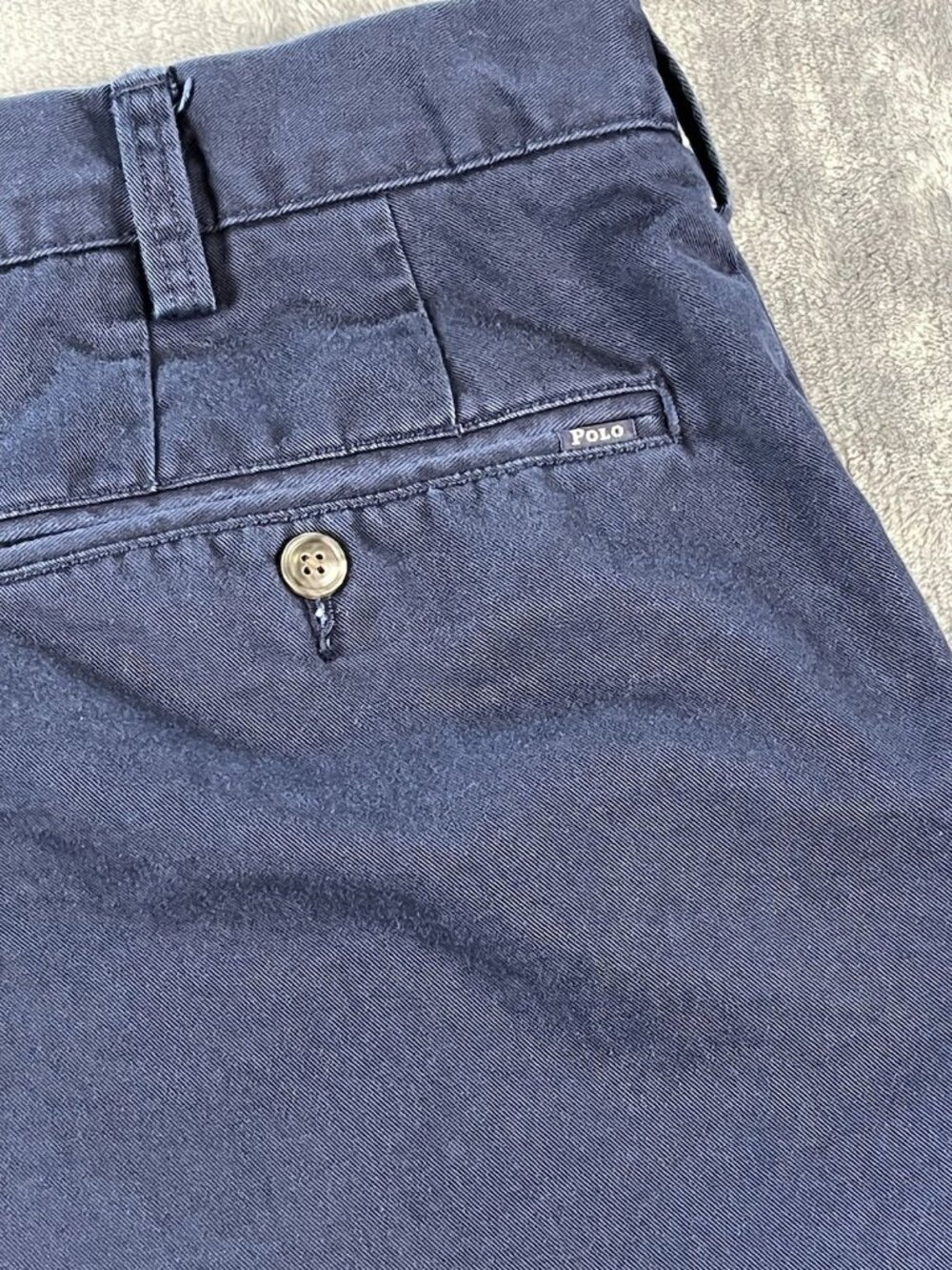 Vintage Polo Ralph Lauren Cotton Navy Blue Chino Shorts Men’s Size 40T (fits 38) - Picture 3 of 8